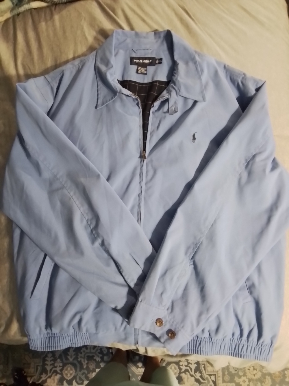 Polo Ralph Lauren Light Blue Zip-Front Shirt Jacket